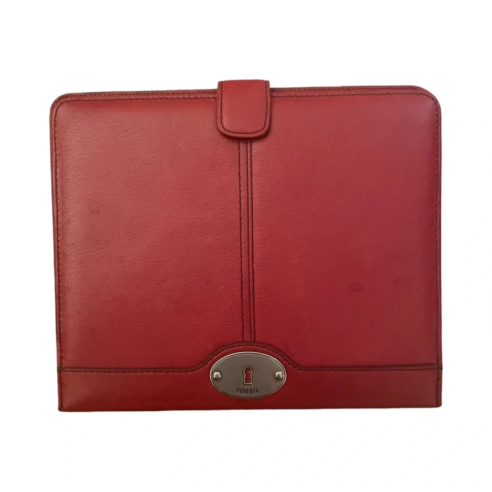 Fossil Red Leather Tablet Cover